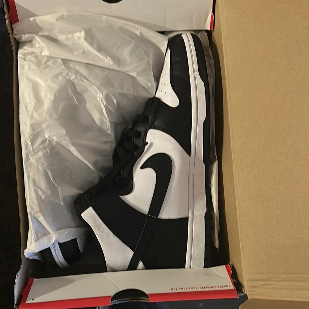 Nike Dunks Black and White High-Top Sneakers worn once